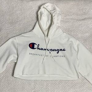 Champagne crop hoodie
